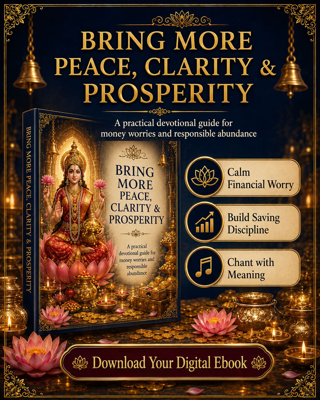 Which Mantra Should I Chant for Money & Prosperity? 💰✨ | 21 Sacred Hindu Mantras – Illustrated 100-Page Digital Ebook