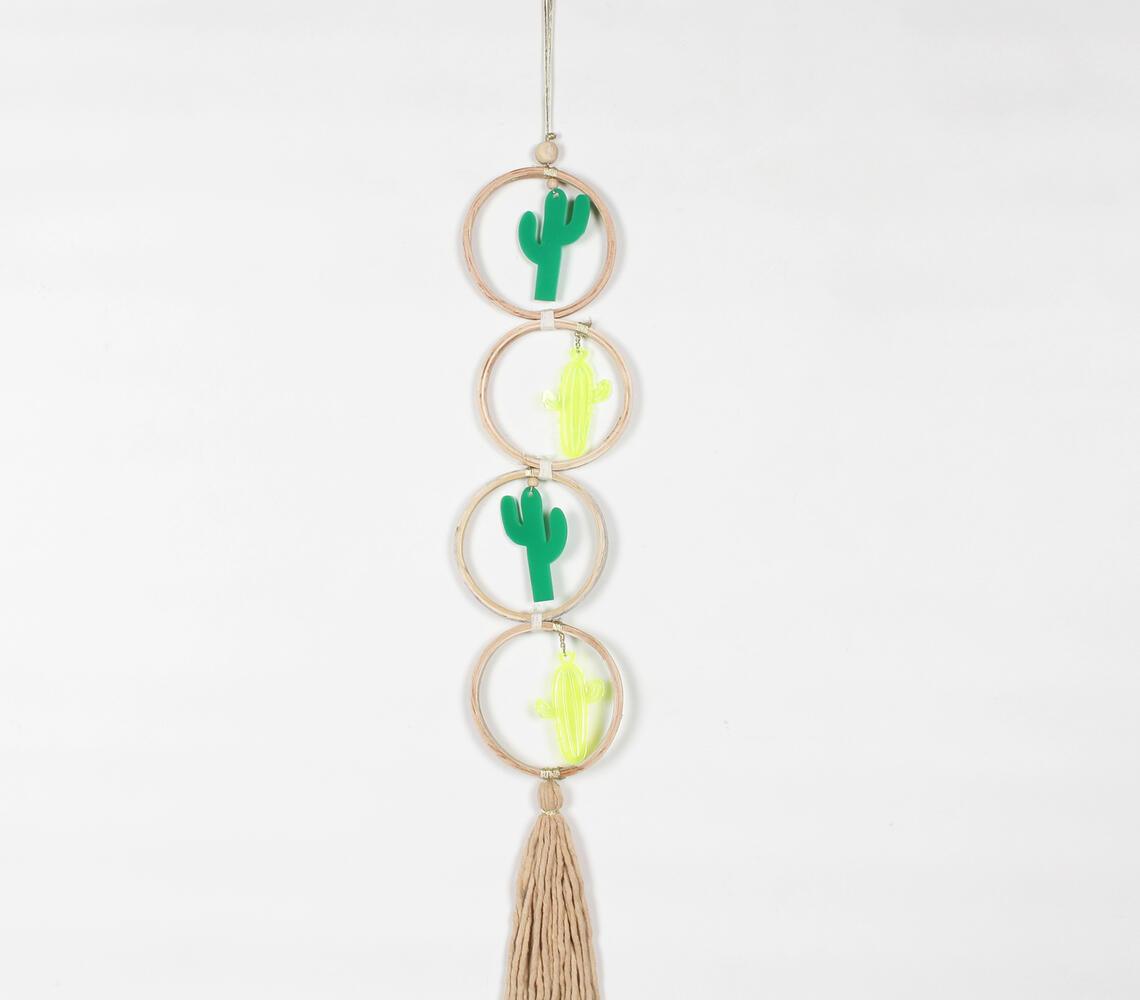 4-Tiered Hoops Cacti Fringed Wall Decor - GAAIA