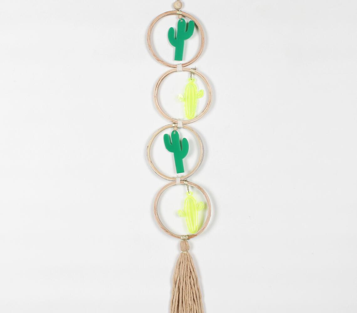 4-Tiered Hoops Cacti Fringed Wall Decor - GAAIA