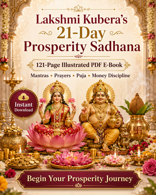 Lakshmi Kubera’s 21-Day Prosperity Sadhana – Illustrated Wealth, Abundance & Financial Peace,Daily Mantras, Puja, Prayers