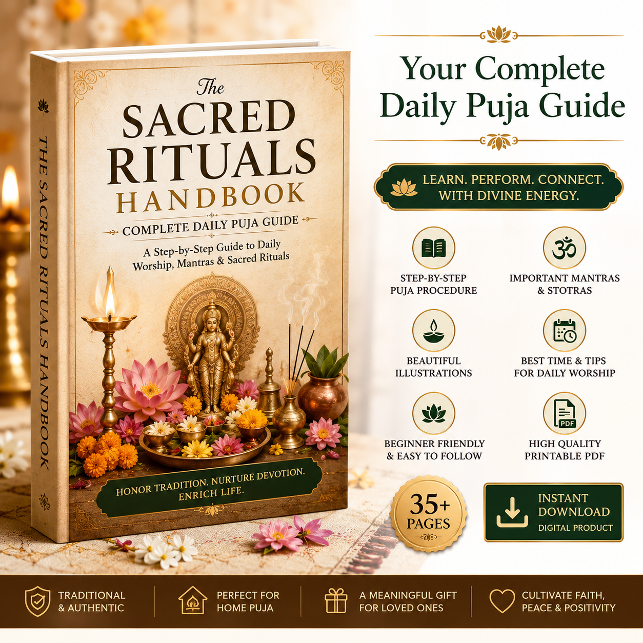 Digital product📖 The Sacred Rituals Handbook – Complete Daily Puja Guide (Digital PDF)