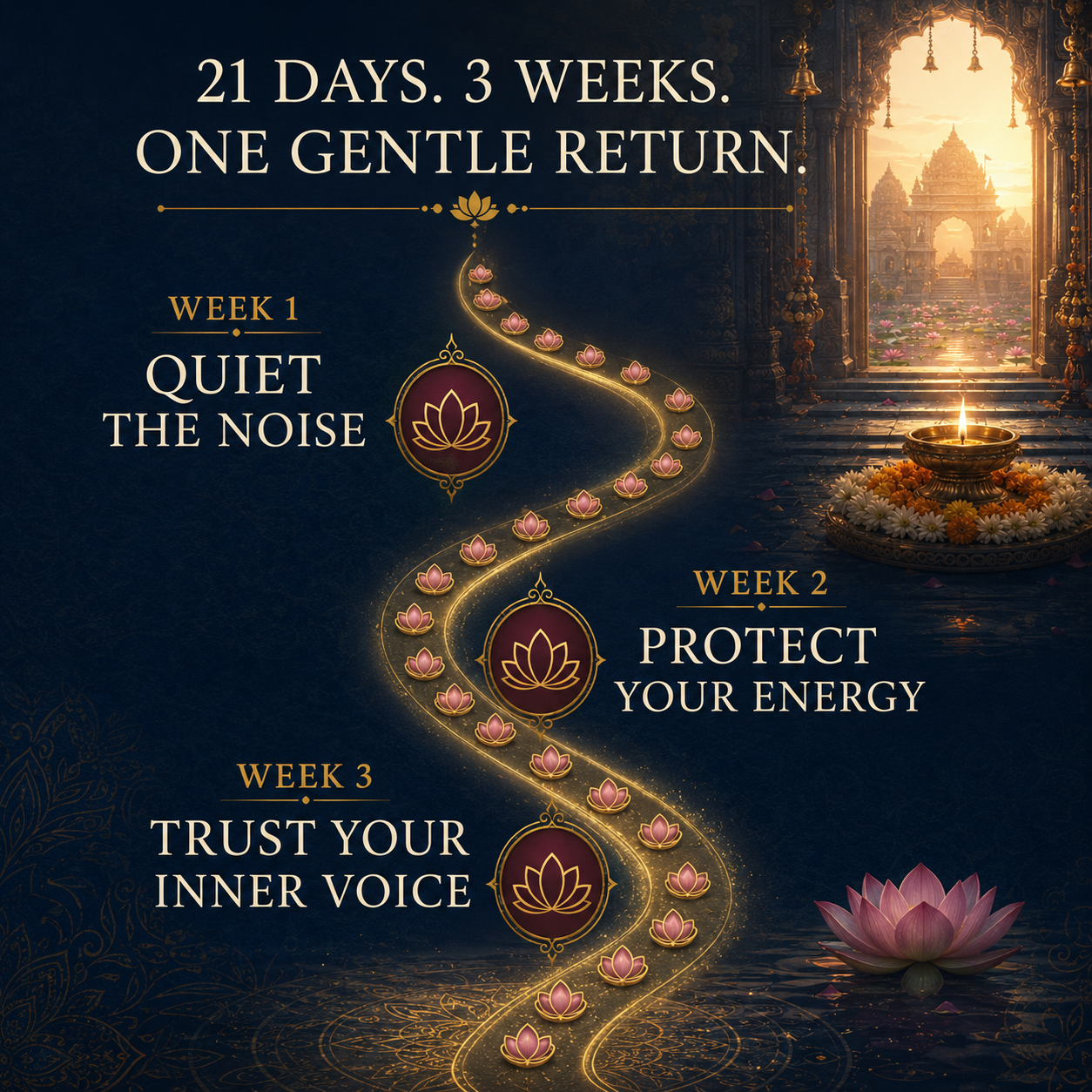 Return to You ✨ 21-Day Inner Peace Reset | Illustrated Spiritual E-Book
