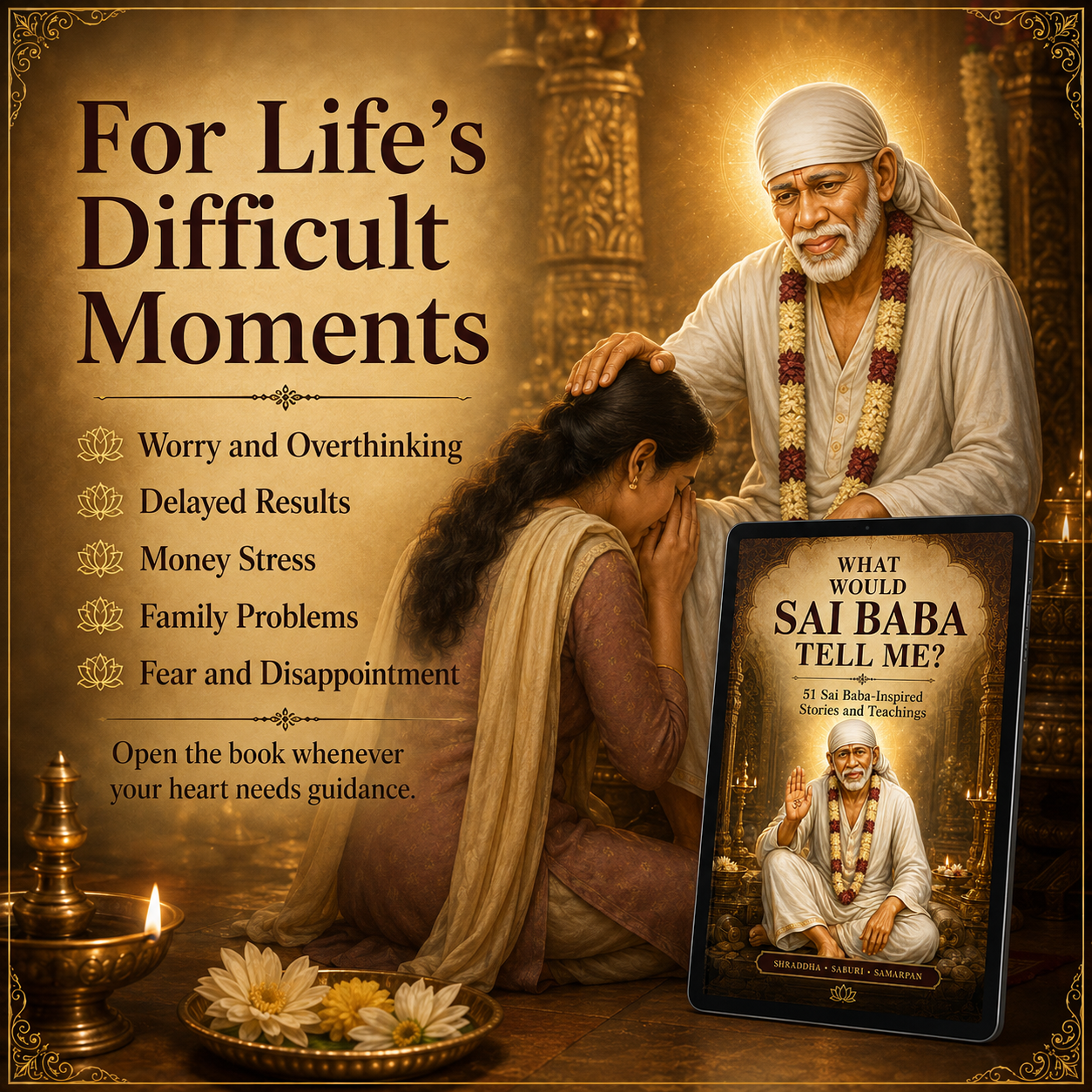 WHAT WOULD SAI BABA TELL ME? ✨ 51 Sai Baba-Inspired Stories & Teachings for Life’s Difficult Moments