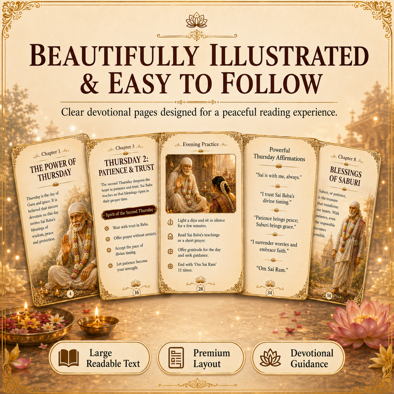 Sai Baba’s 11 Thursday Blessing Sadhana – Complete Devotional E-Book with Prayers, Mantras, Affirmations & Gratitude Journal