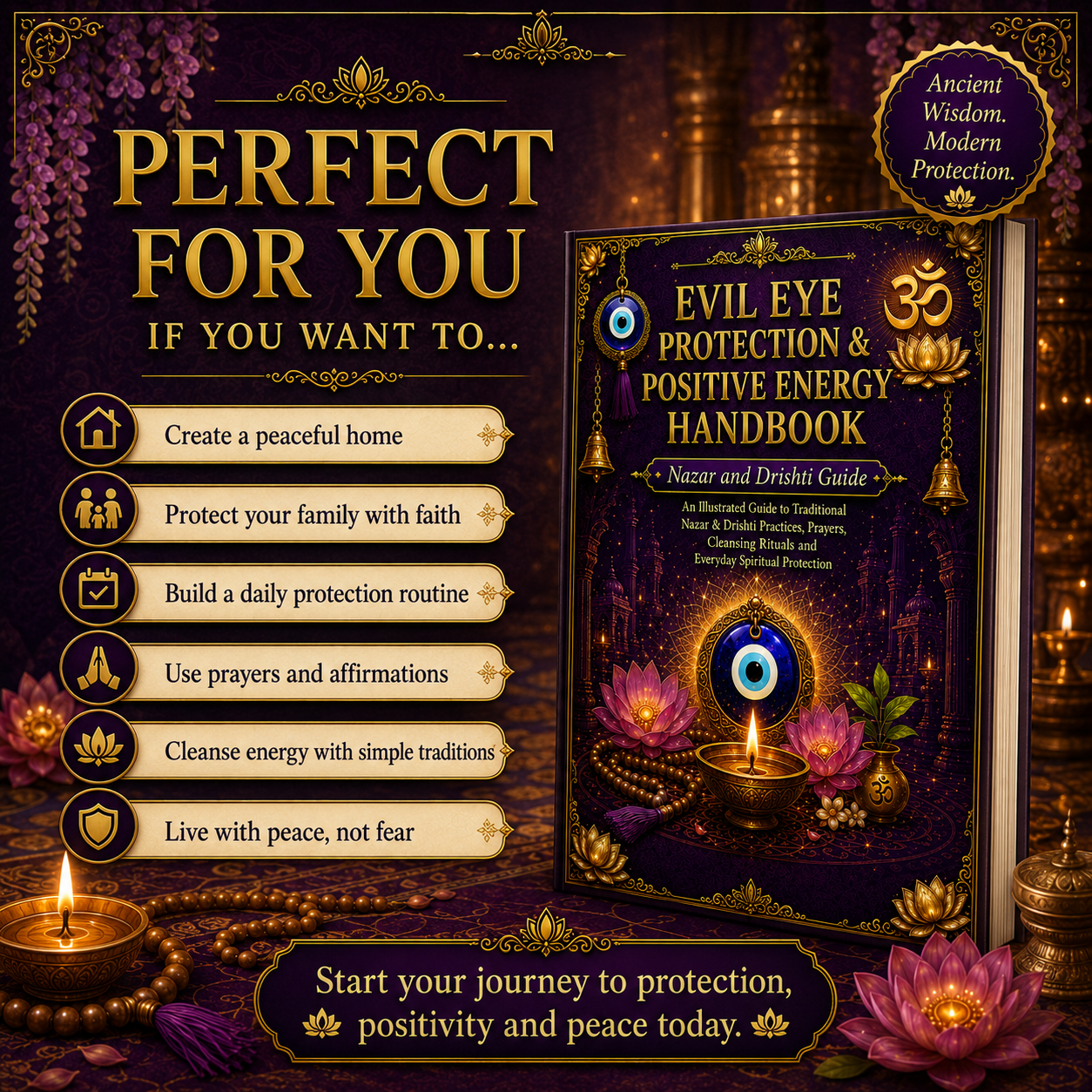 Evil Eye Protection & Positive Energy Handbook – Complete 199-Page Illustrated Nazar & Drishti Guide