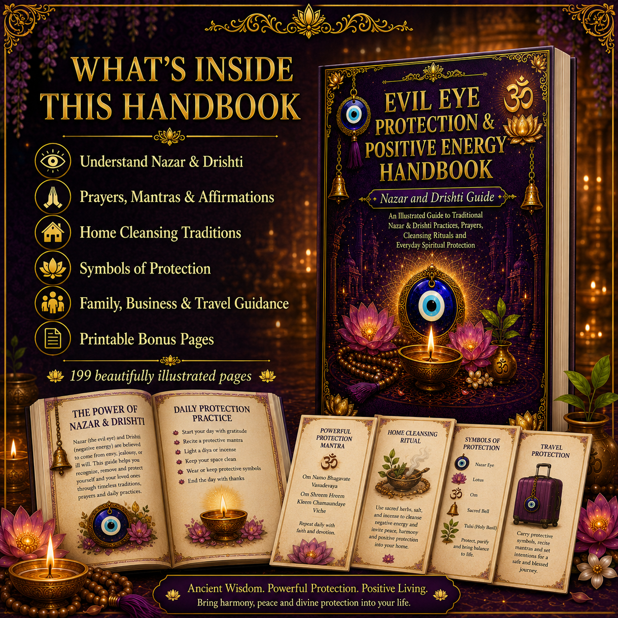 Evil Eye Protection & Positive Energy Handbook – Complete 199-Page Illustrated Nazar & Drishti Guide