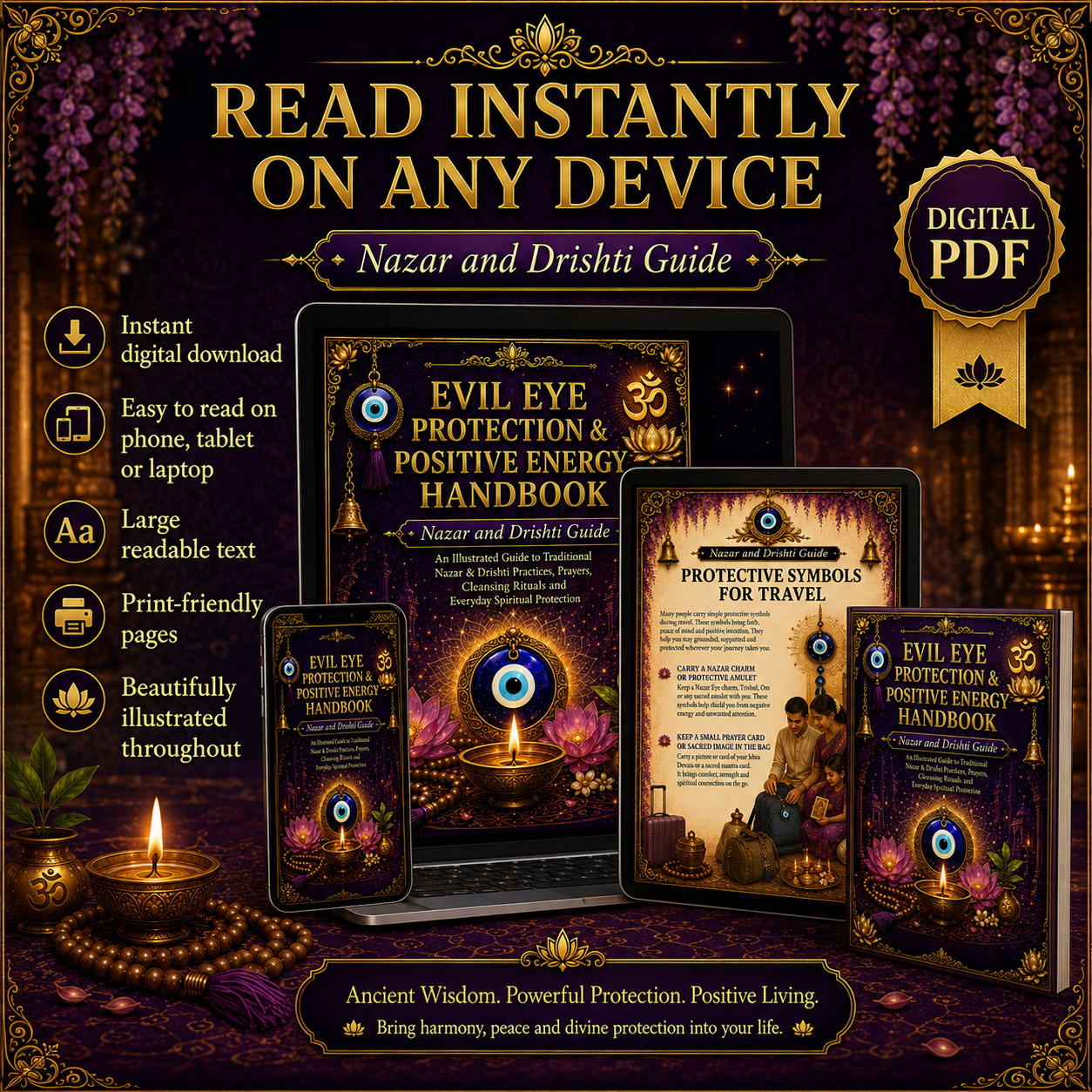 Evil Eye Protection & Positive Energy Handbook – Complete 199-Page Illustrated Nazar & Drishti Guide