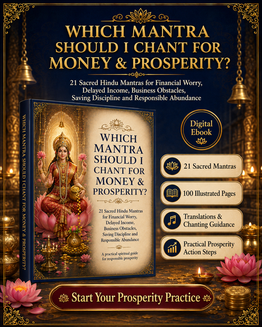 Which Mantra Should I Chant for Money & Prosperity? 💰✨ | 21 Sacred Hindu Mantras – Illustrated 100-Page Digital Ebook