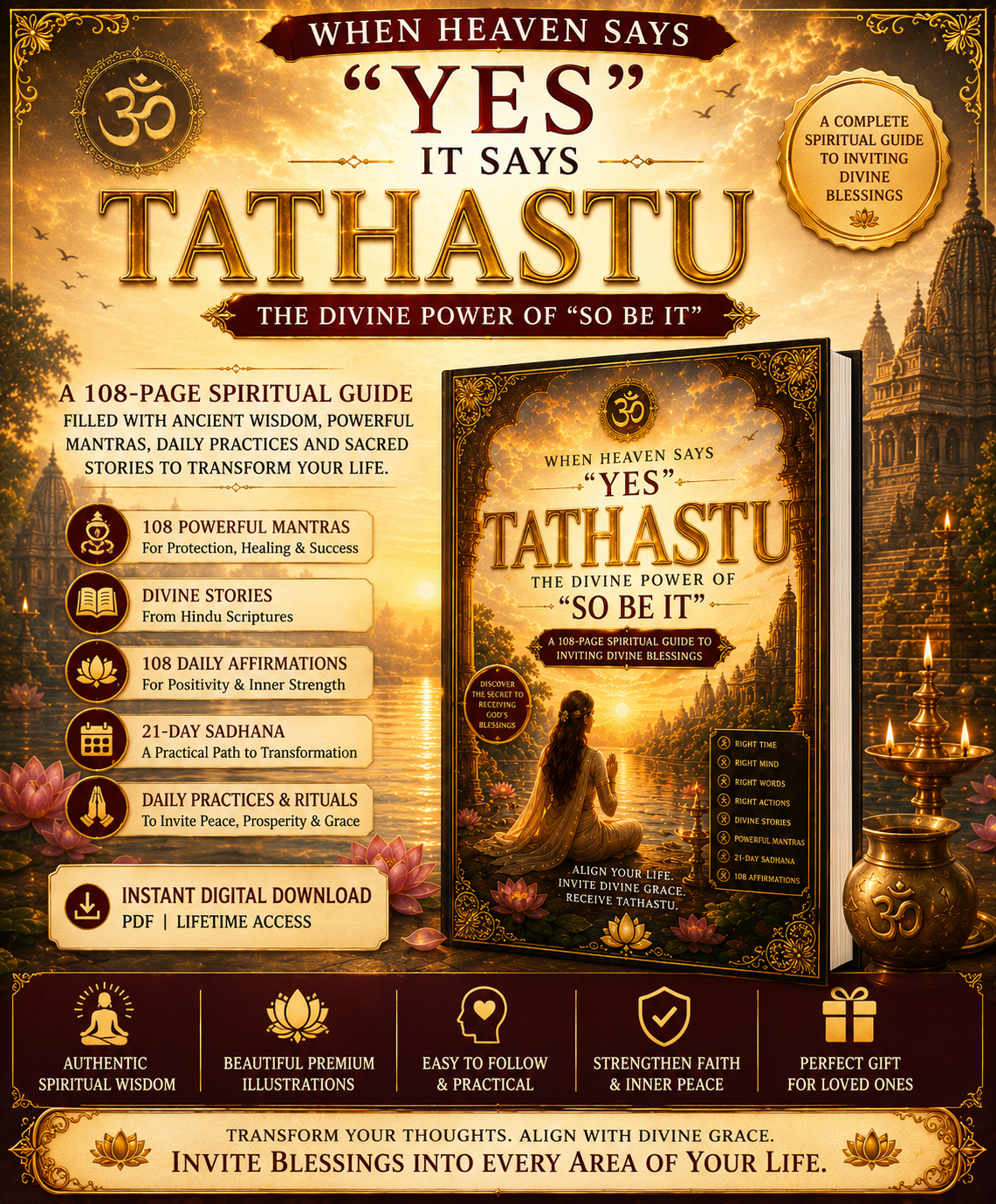 TATHASTU – The Divine Power of "So Be It" | 108-Page Spiritual Guide to Blessings, Manifestation, Mantras & Daily Transformation