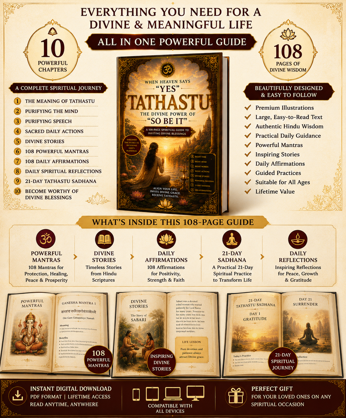 TATHASTU – The Divine Power of "So Be It" | 108-Page Spiritual Guide to Blessings, Manifestation, Mantras & Daily Transformation