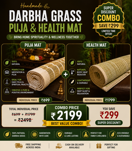 SUPER DISCOUNT BUNDLE - Darbha Grass Sleeping Mat + Darbha Grass Meditation Mat