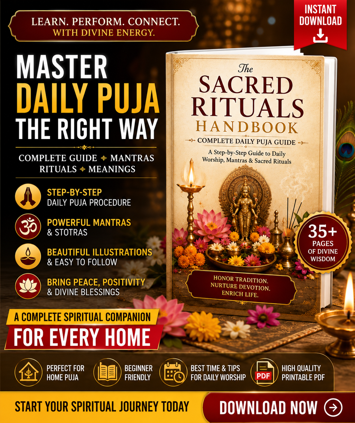 Digital product📖 The Sacred Rituals Handbook – Complete Daily Puja Guide (Digital PDF)
