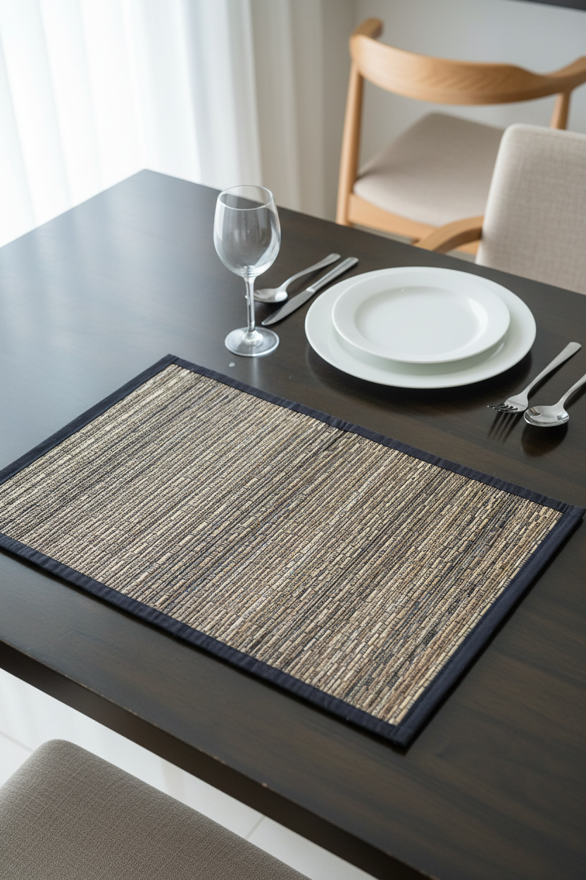 Handmade Coconut Stick Table Mat | Eco Friendly Natural Dining Placemat | Sustainable Home & Kitchen Decor (Set Of 4)