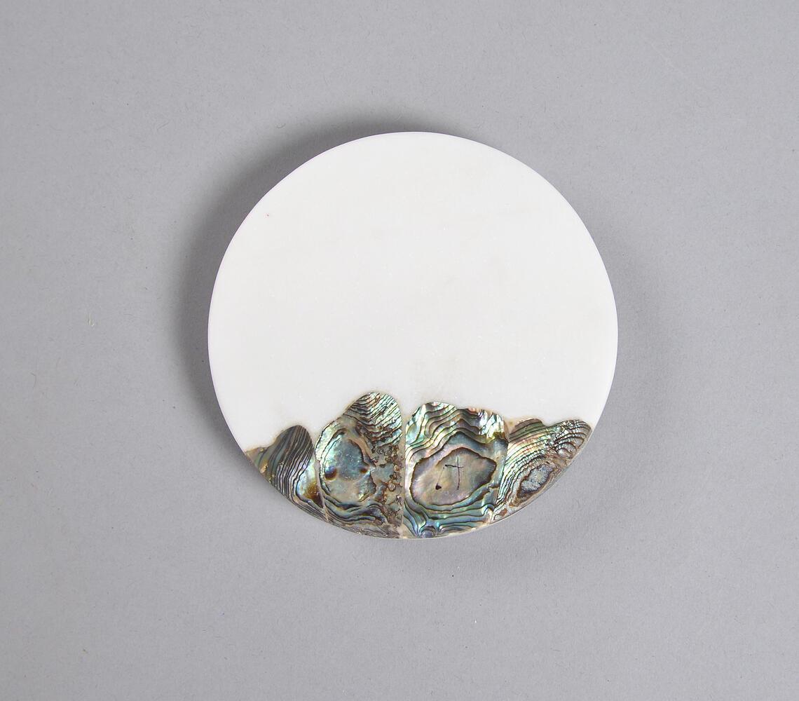 Abalone Shell Inlaid Marble Coasters (set of 4) - GAAIA