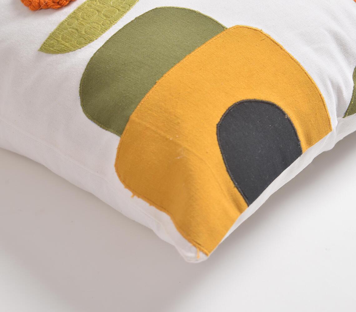 Abstract Embroidery Patchwork Cushion Cover - GAAIA