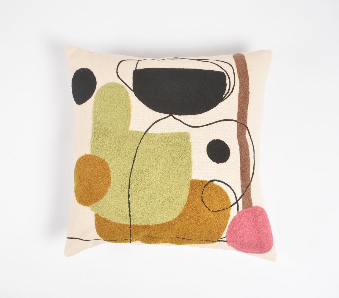 Abstract Modern Embroidered Cushion Cover - GAAIA