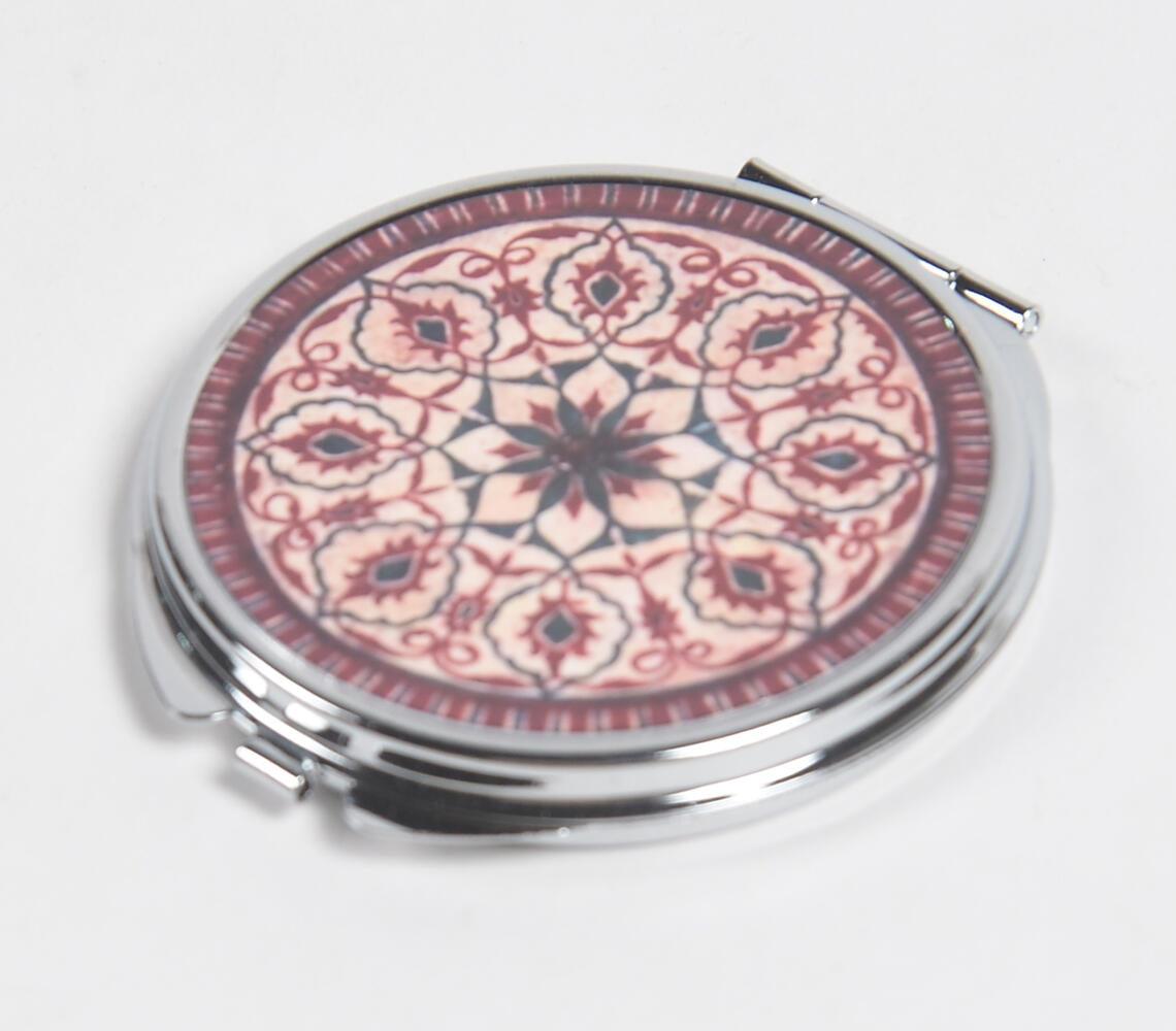 Art Deco Metal Pocket Compact Mirror - GAAIA