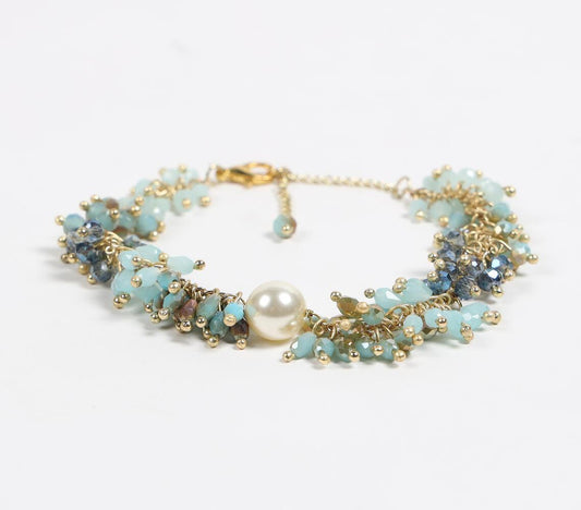 Beaded Glass Crystal Coastal Bracelet - GAAIA