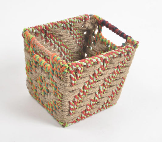 Boho Handwoven Twill Patterned Storage Basket - GAAIA