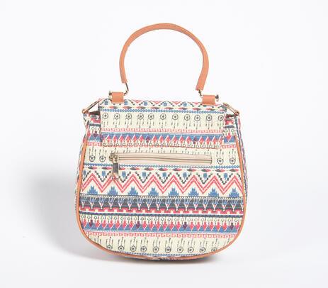 Boho printed handbag with tassel - GAAIA