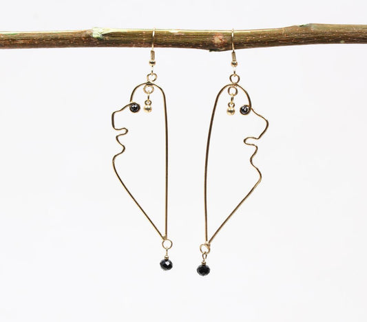 Brass Seahorse Dangle Earrings - GAAIA