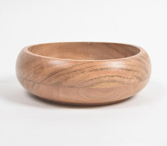 Bulky Natural Wooden Serving Bowl - GAAIA