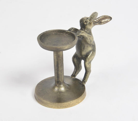 Cast Aluminium Easter Rabbit Tealight Stand - GAAIA