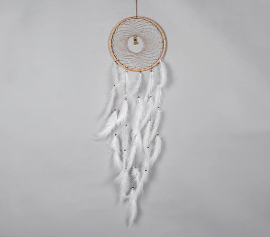 Classic Beaded & Faux Feathers Dreamcatcher - GAAIA