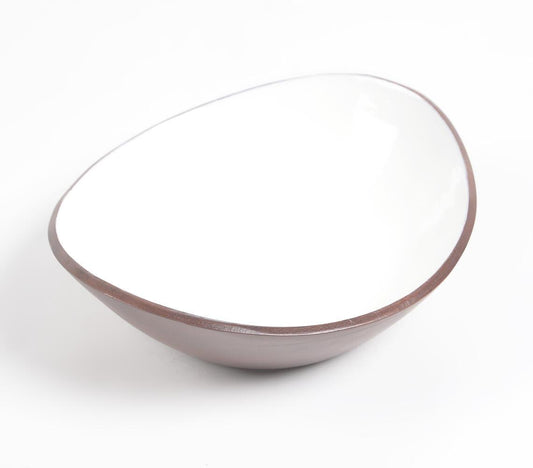 Classic White Turned Wood Bowl - GAAIA