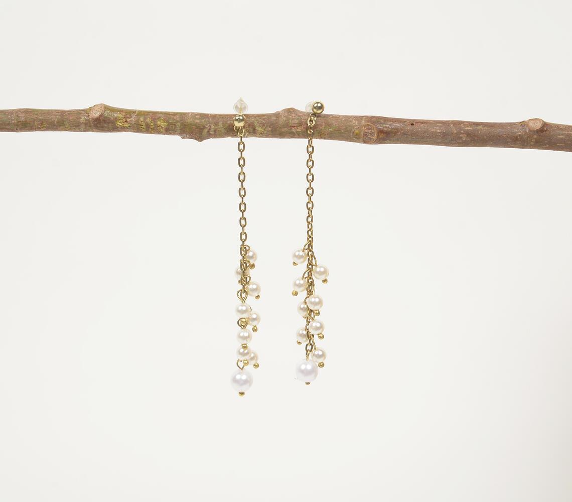 Cluster Pearls Drop Earrings - GAAIA