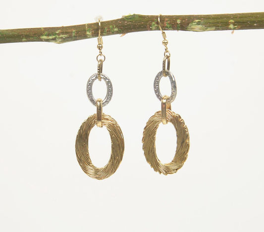 Coiled Iron Chain Dangle Earrings - GAAIA