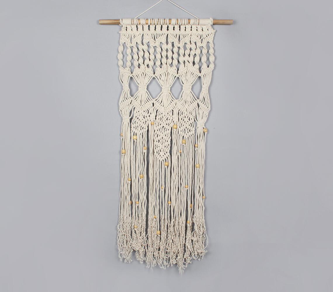 Cotton Macrame Fringed Wall Decor - GAAIA