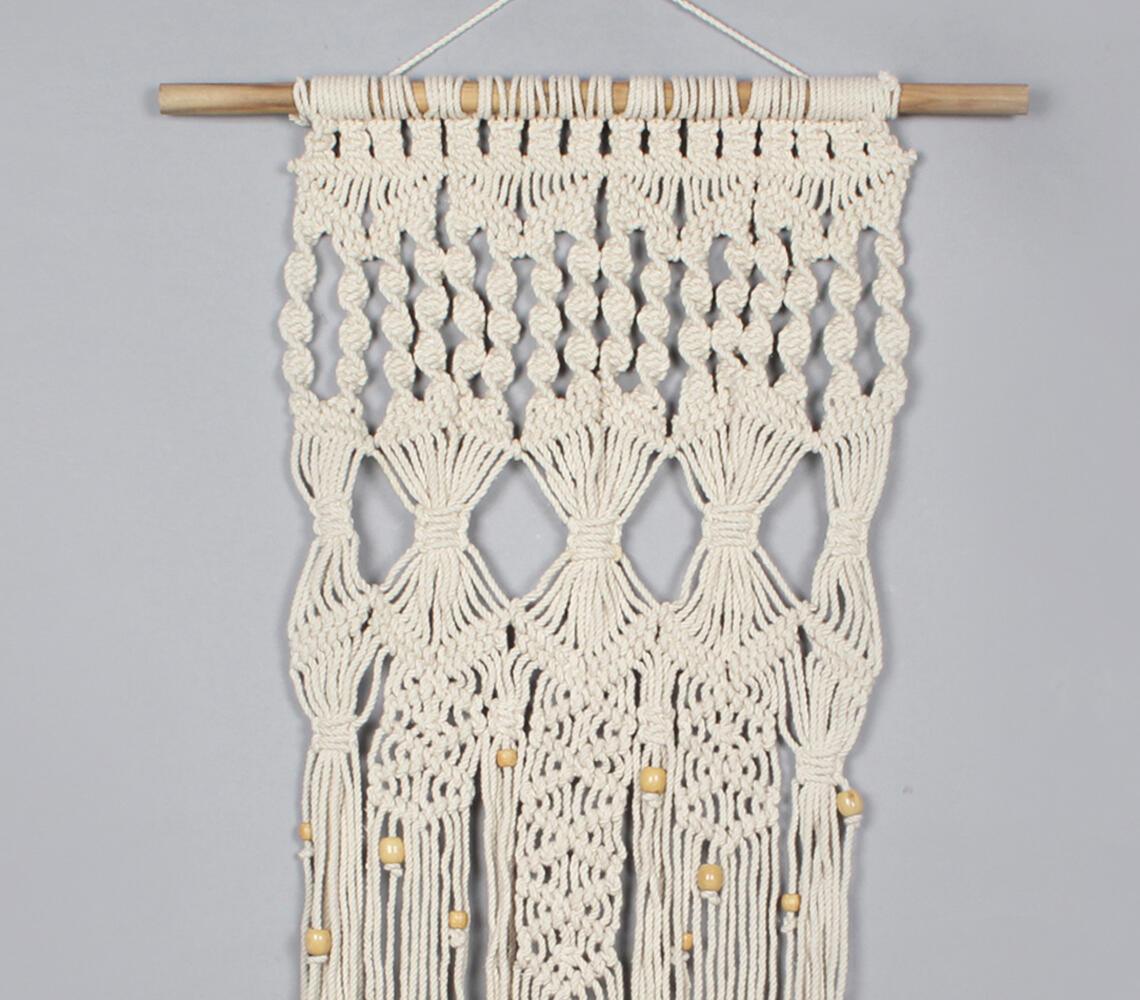 Cotton Macrame Fringed Wall Decor - GAAIA