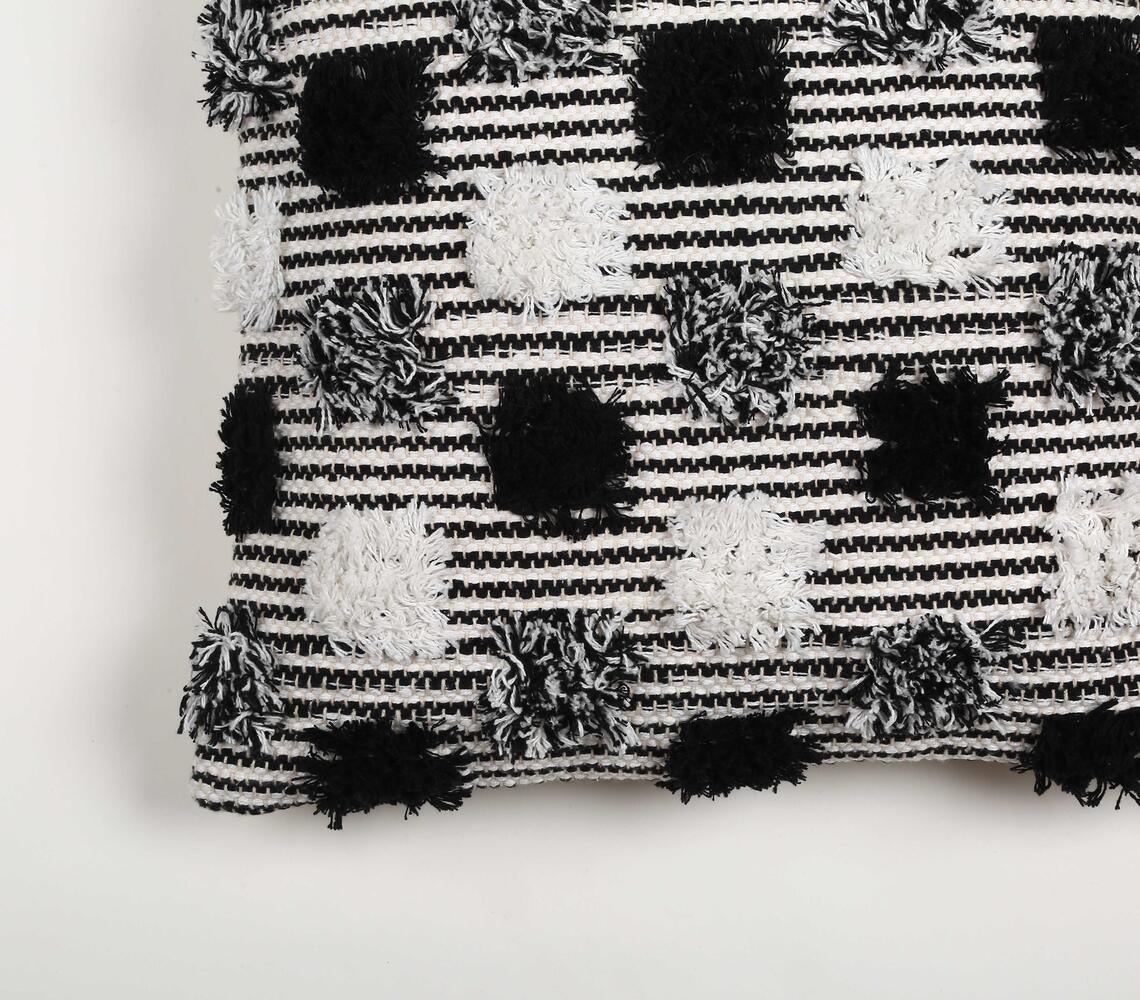 Dramatic Monochrome Cotton Cushion Cover - GAAIA