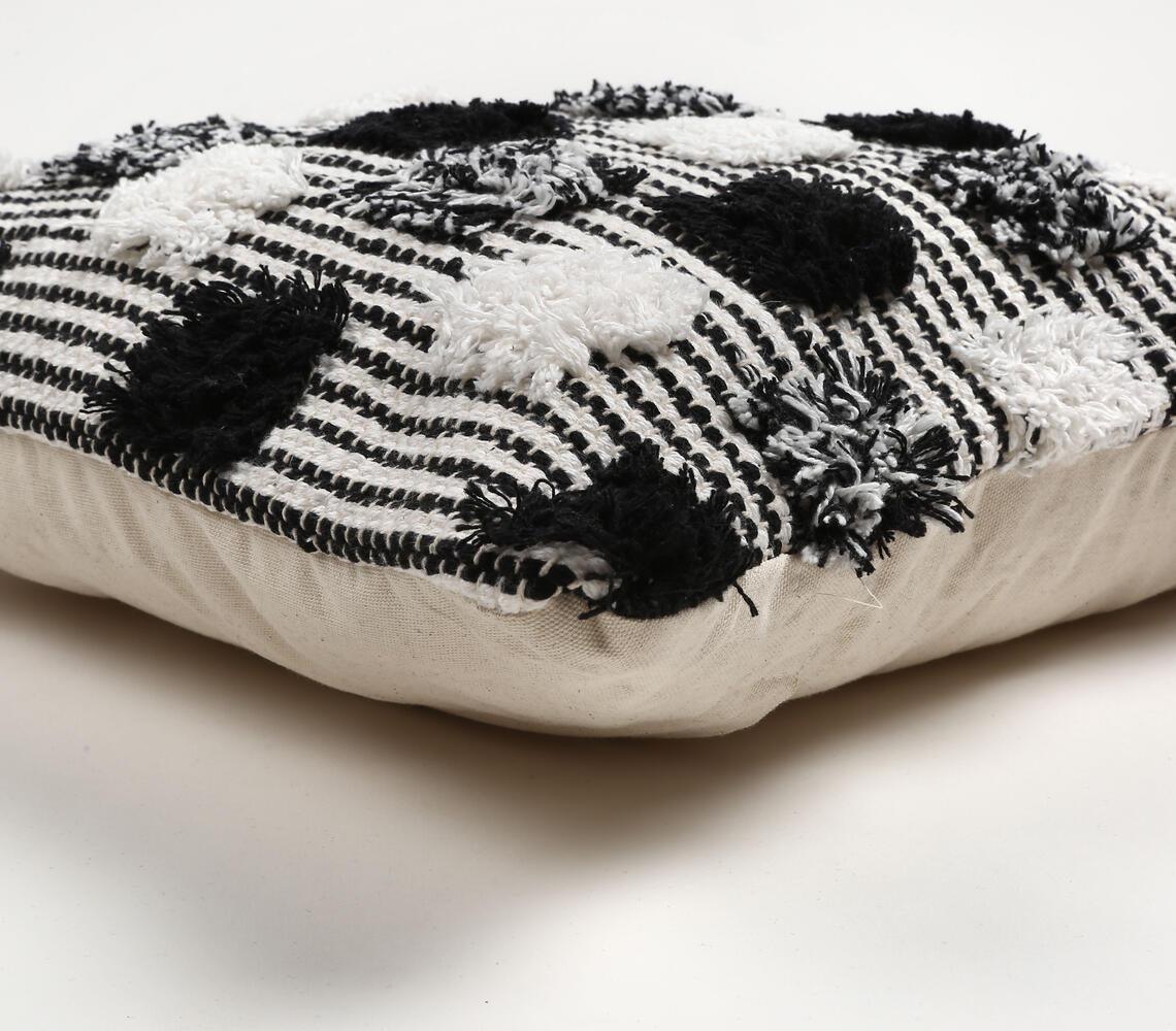 Dramatic Monochrome Cotton Cushion Cover - GAAIA