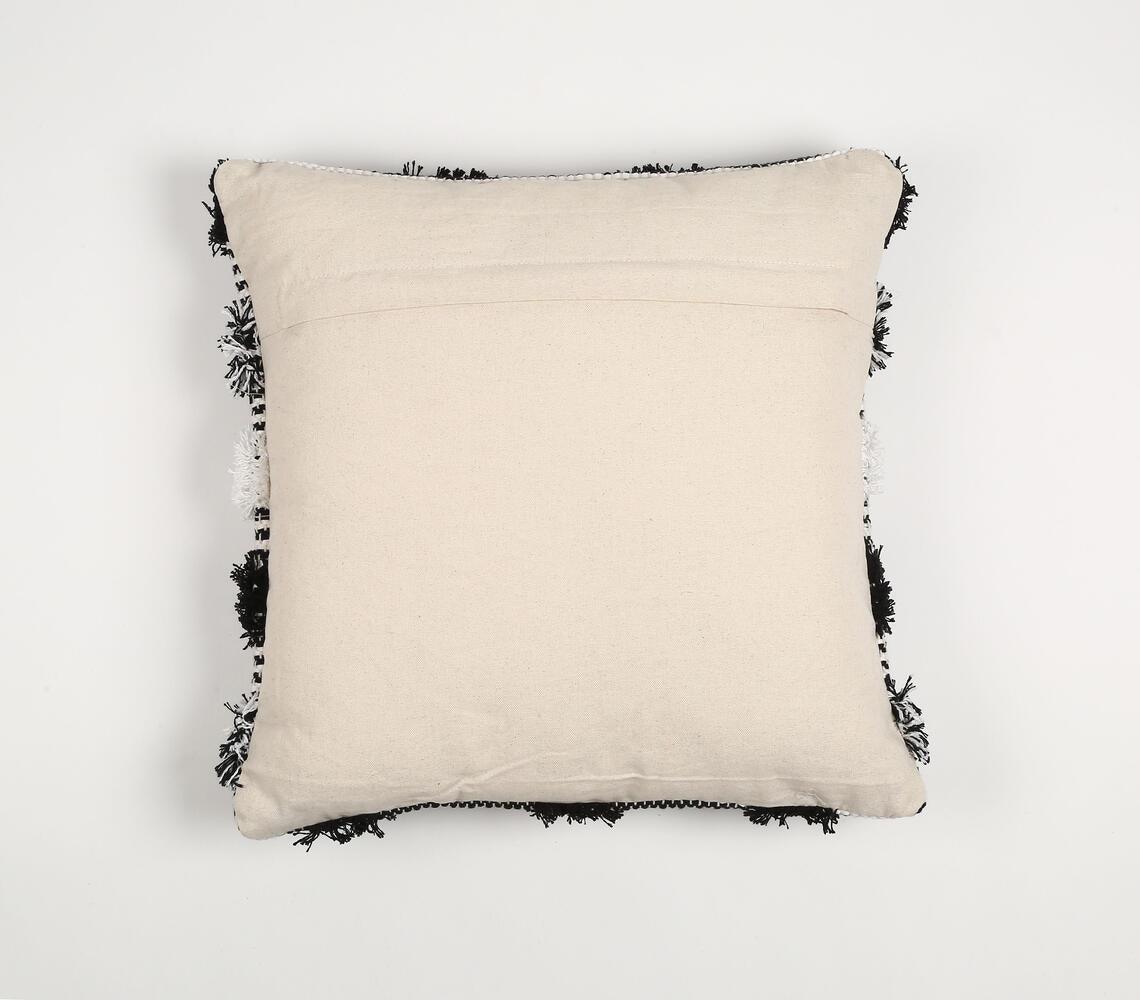 Dramatic Monochrome Cotton Cushion Cover - GAAIA