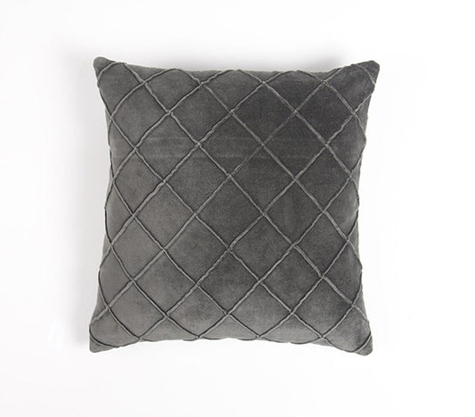 Dyed Cotton Cushion Cover Grey - GAAIA