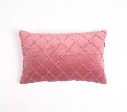 Dyed Cotton Lumbar Cushion Cover Dark Pink - GAAIA