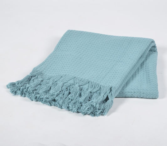 Dyed Minicoy Cotton Pastel Throw - GAAIA