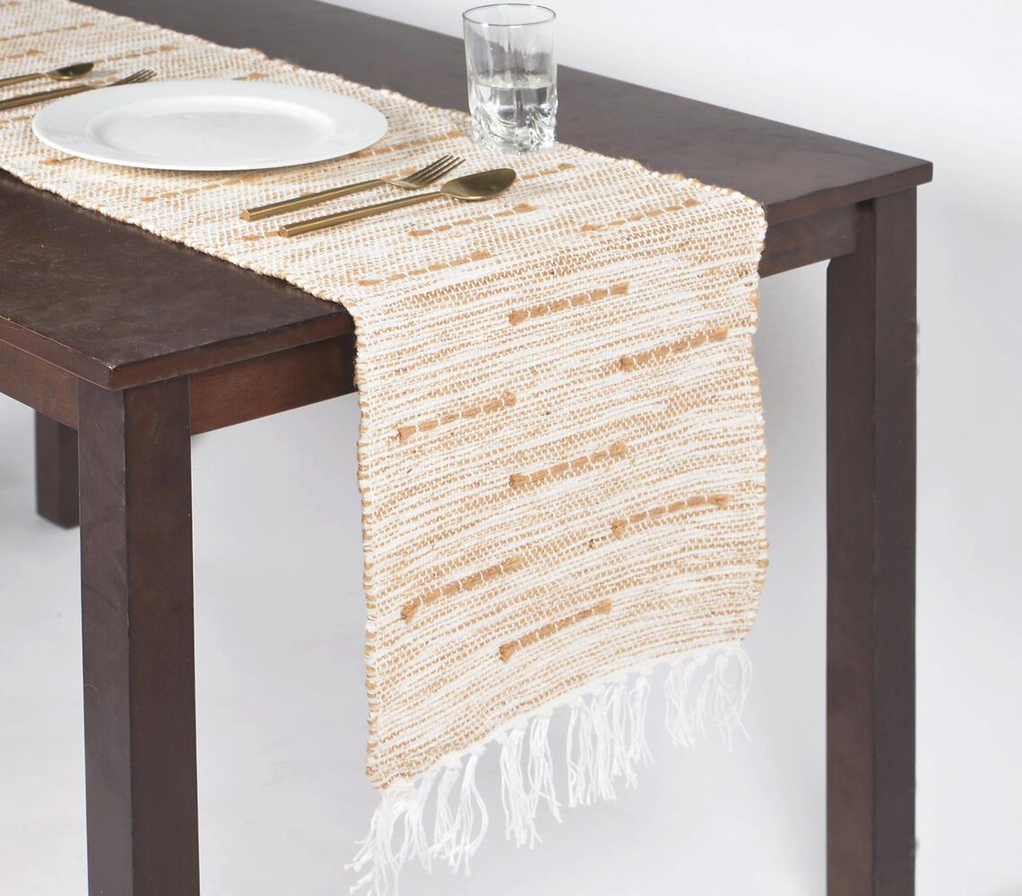 Earthy Textured Cotton Table Runner - GAAIA