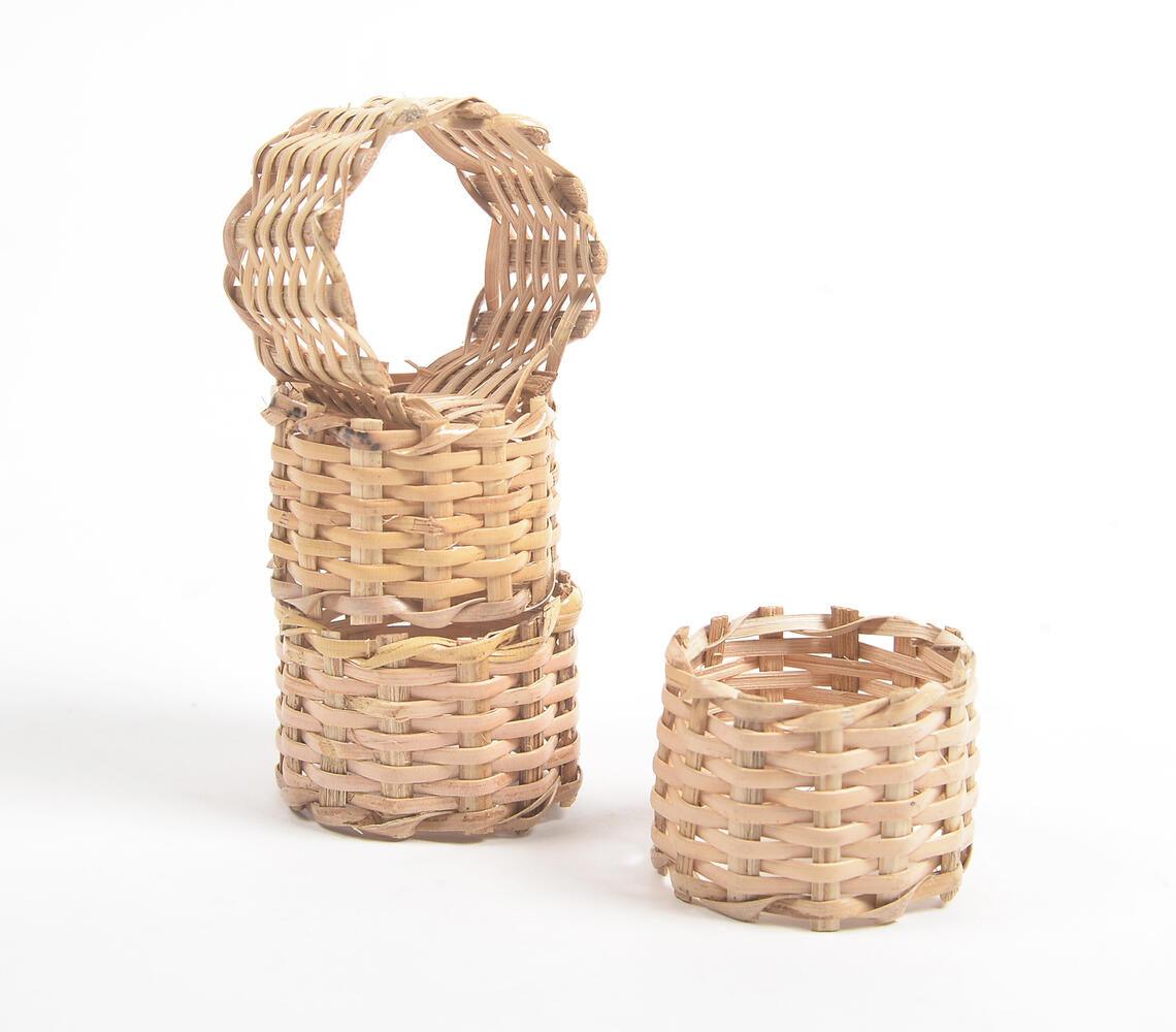 Eco-friendly handwoven cane napkin ring (set of 4) - GAAIA