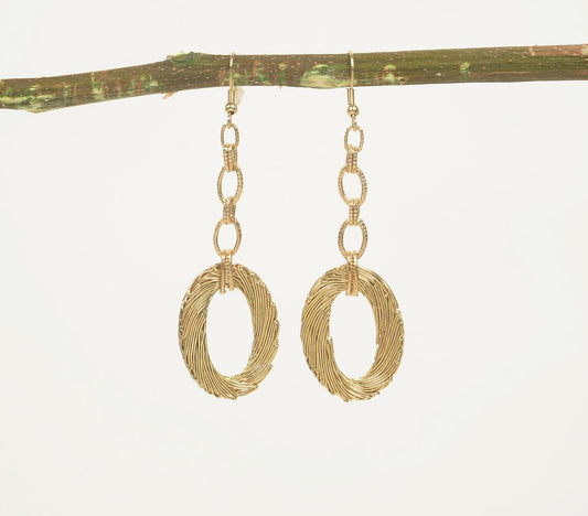 Gold-Toned Iron Coiled Dangle Earrings - GAAIA