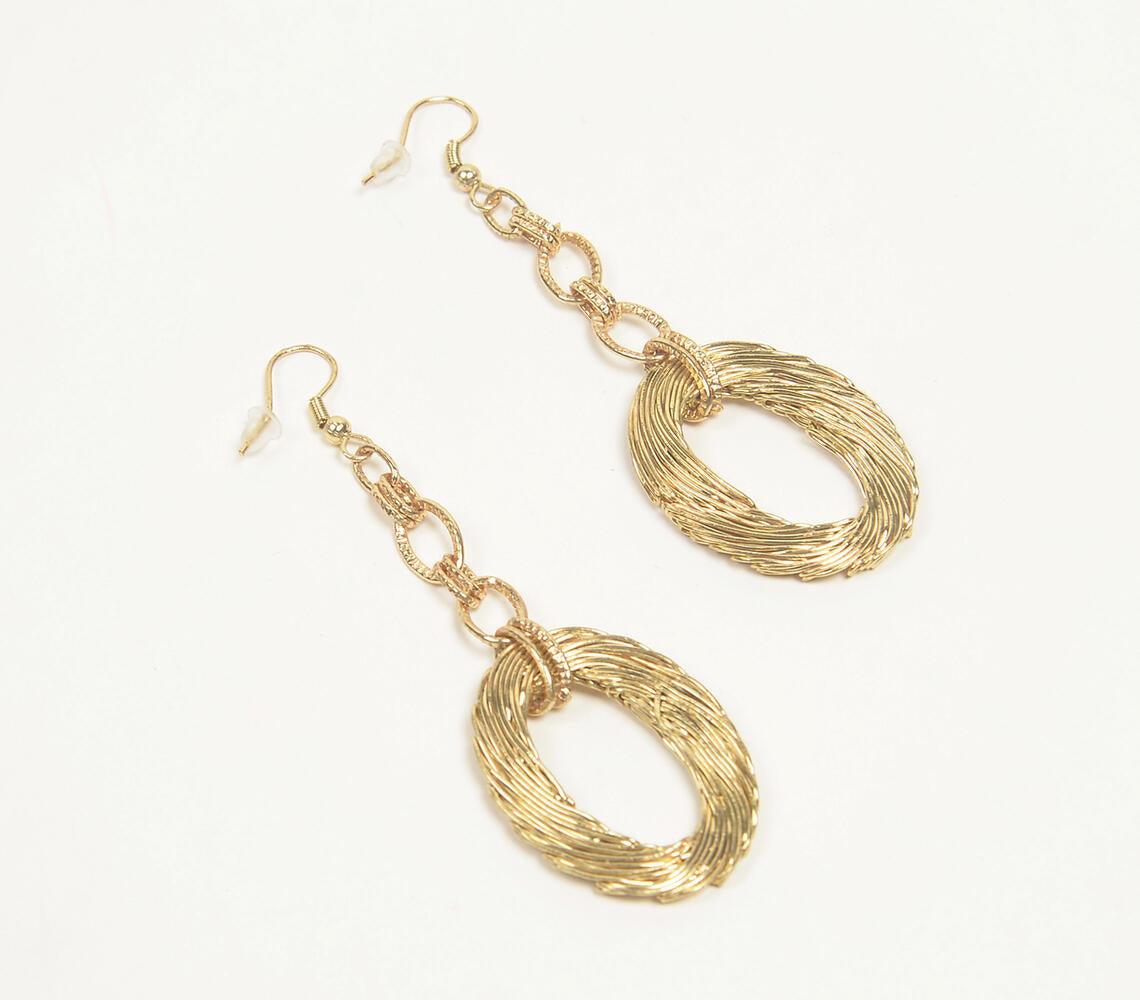 Gold-Toned Iron Coiled Dangle Earrings - GAAIA