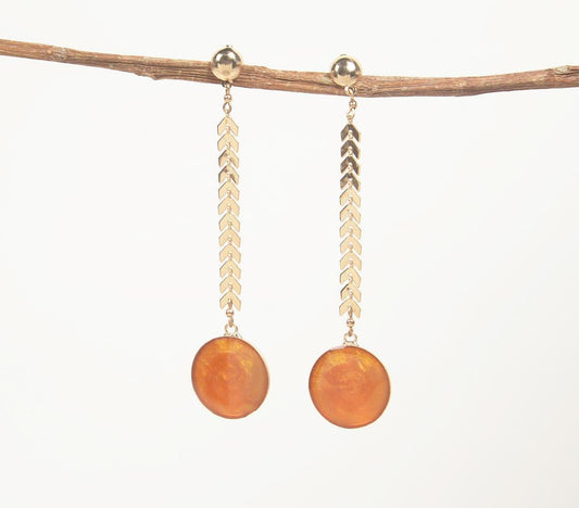 Gold-Toned Iron Drop Earrings - GAAIA