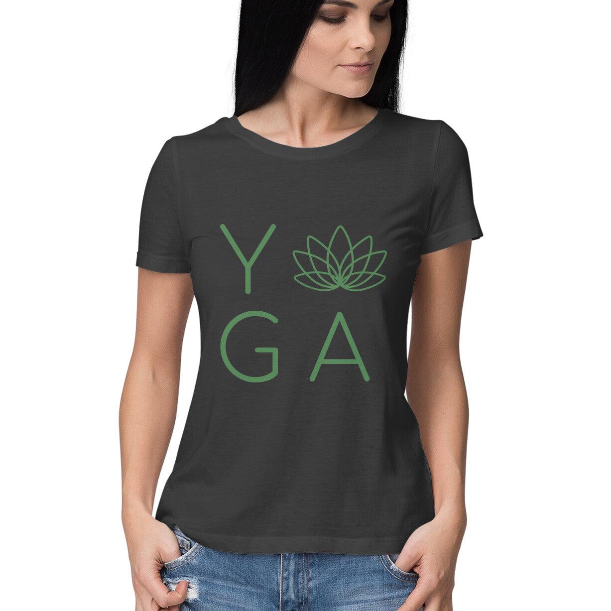 HALF SLEEVE ROUND NECK T-SHIRT_YOGA - GAAIA