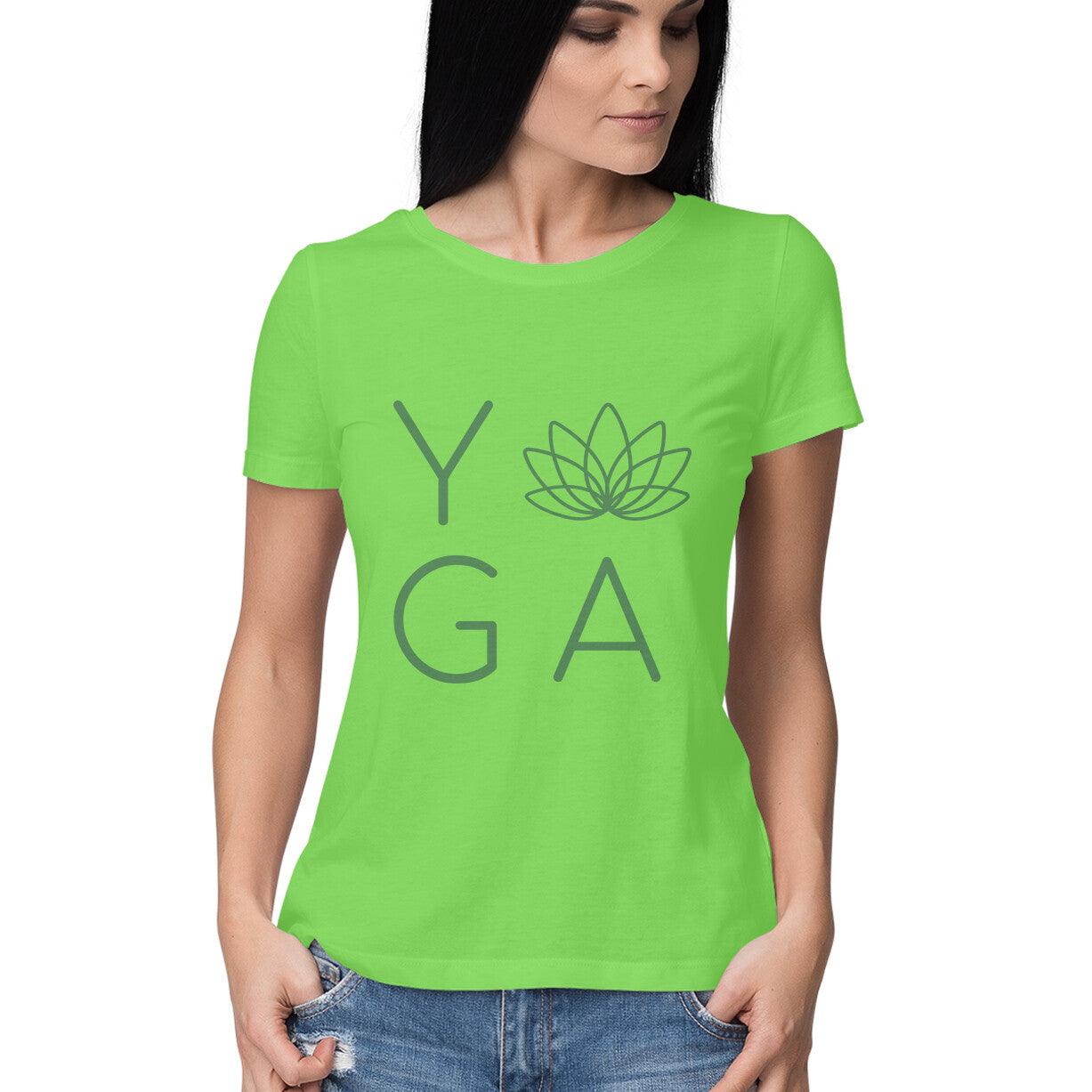 HALF SLEEVE ROUND NECK T-SHIRT_YOGA - GAAIA