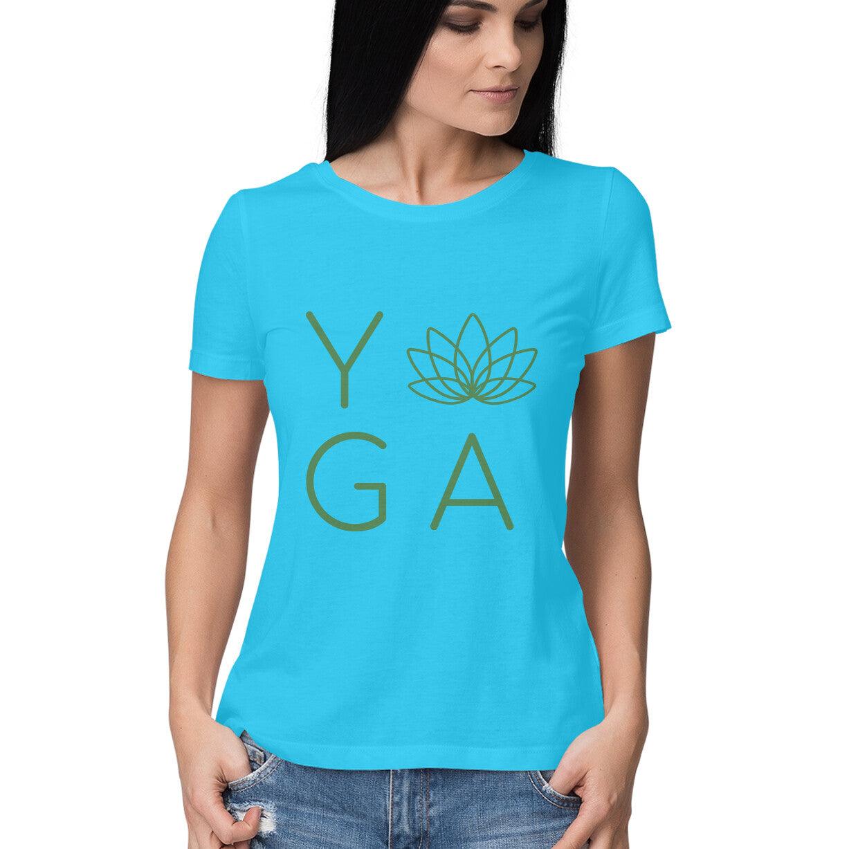 HALF SLEEVE ROUND NECK T-SHIRT_YOGA - GAAIA