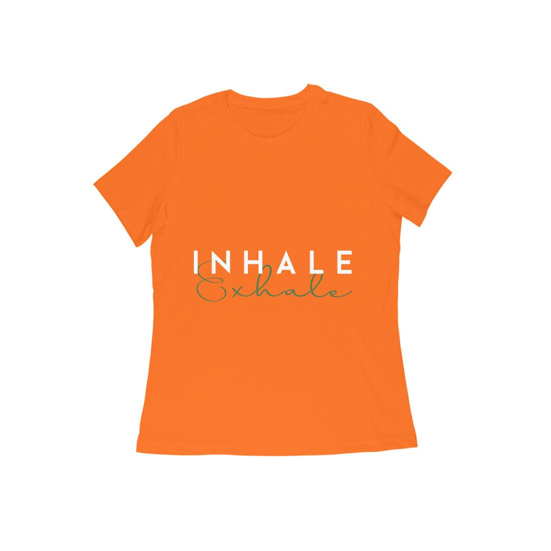 HALF SLEEVE ROUND NECK T-SHIRT_YOGA INHALE EXHALE - GAAIA