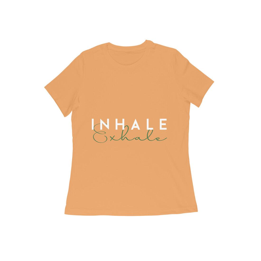 HALF SLEEVE ROUND NECK T-SHIRT_YOGA INHALE EXHALE - GAAIA