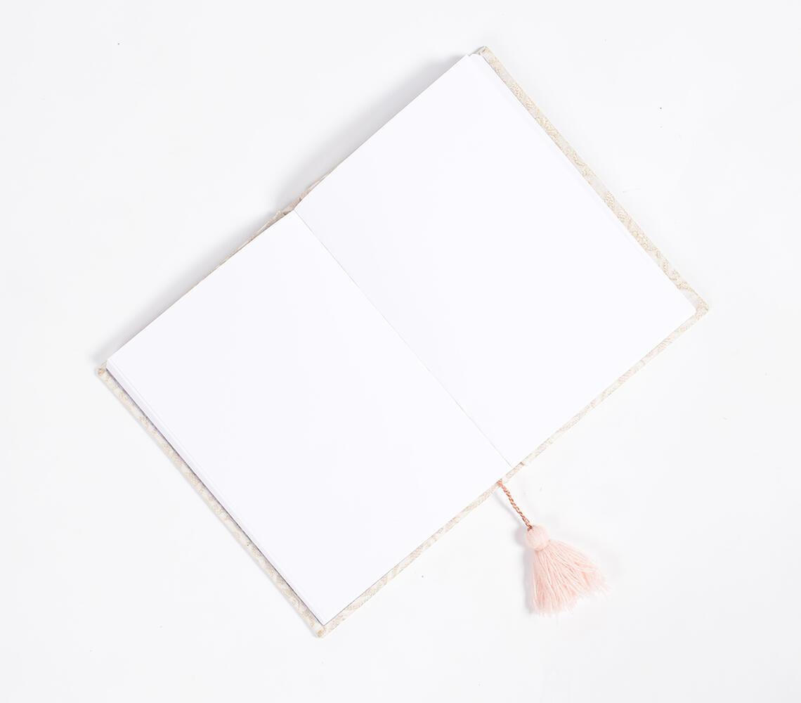 Hand Bound Fabric Diary with Tassel Bookmark - GAAIA